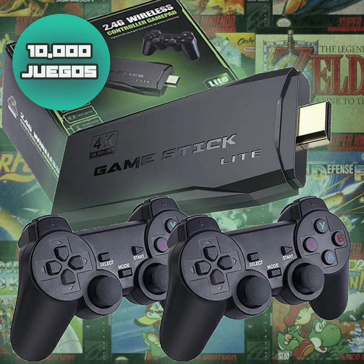 Mini Consola Game Stick Retro10000 Juegos + 2 Mandos 2.4 GHZ. GENERICO